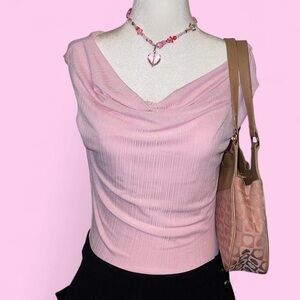 Rebdolls Soft Pink Draped Blouse